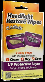 Headlight Restore Wipes-Works in 2 Minutes! Free Shipping NZ Wide!